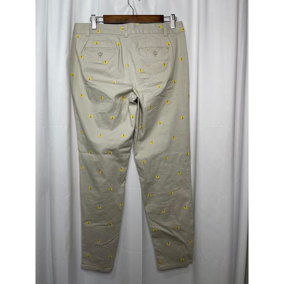 Talbots chinos pants slacks khakis size 6 embroidered butterflies preppy comfy - Picture 15 of 16